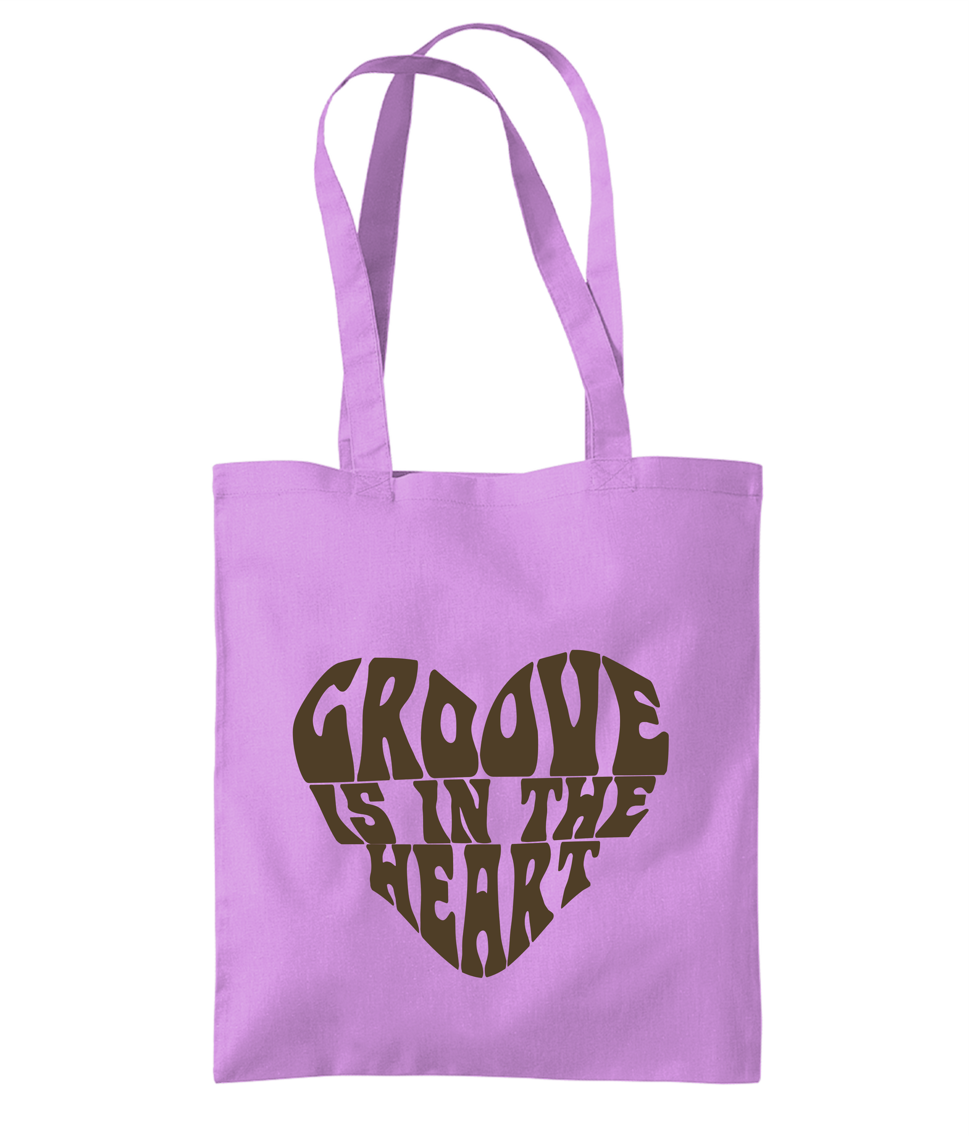 Groove Is In The Heart Lilac/Brown Tote Bag - PrintedWeird