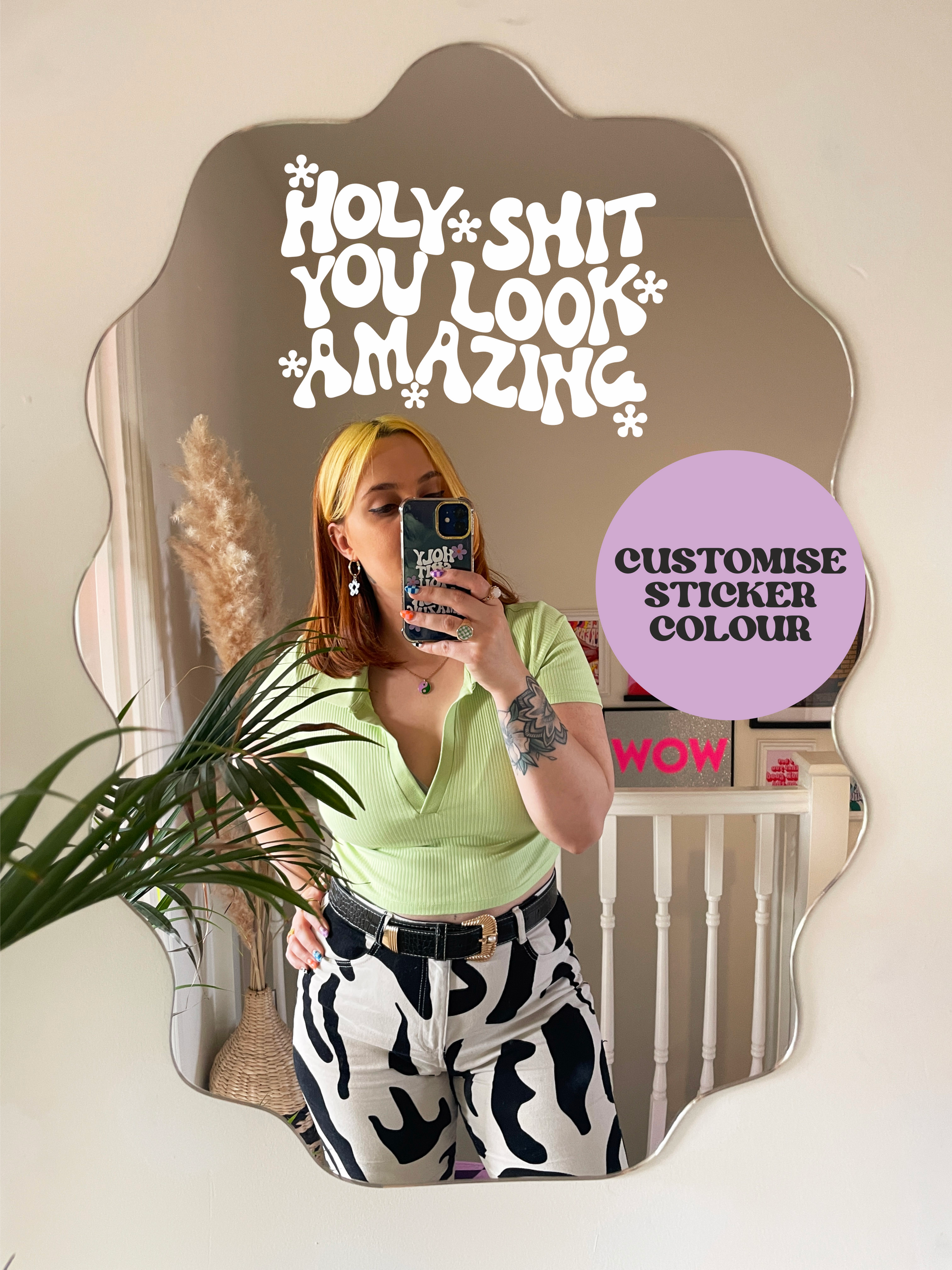 Holy Shit You Look Amazing Vinyl Sticker - PrintedWeird