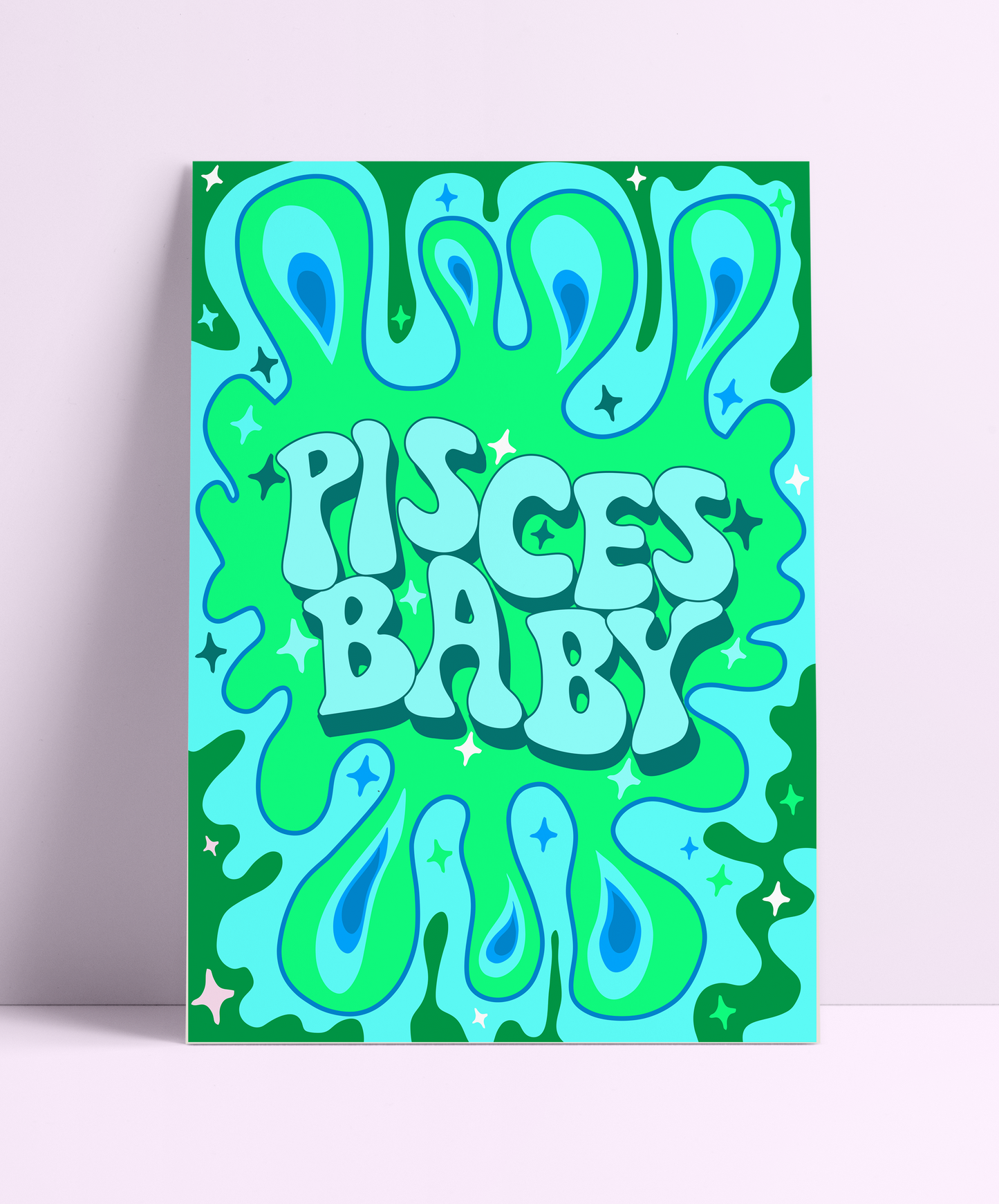 Pisces Wall Print - PrintedWeird