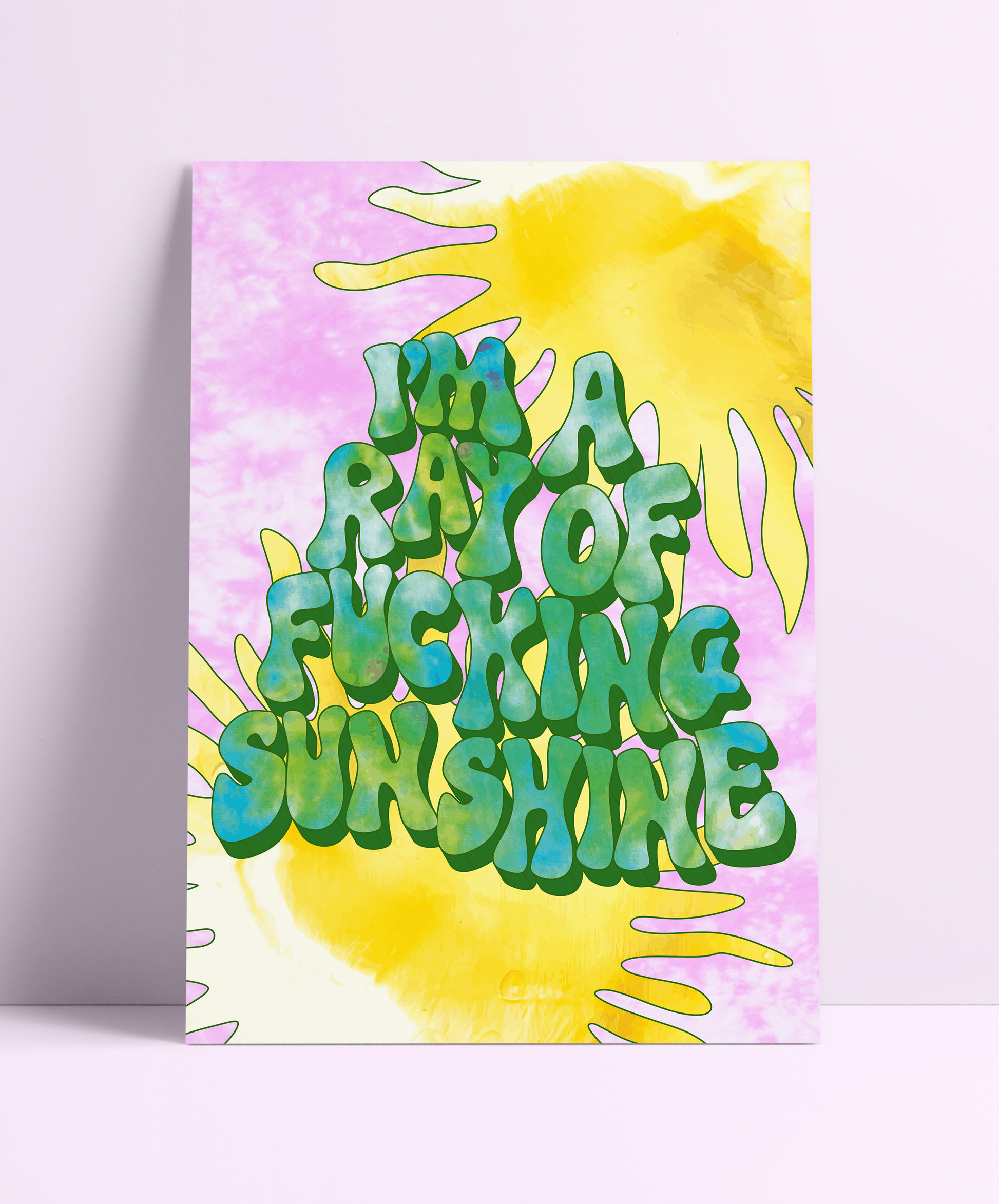 Ray Of Fucking Sunshine Wall Print - PrintedWeird