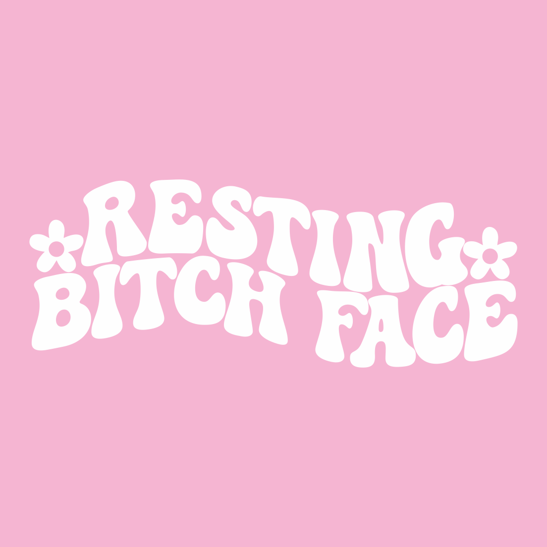 Resting Bitch Face Vinyl Sticker - PrintedWeird