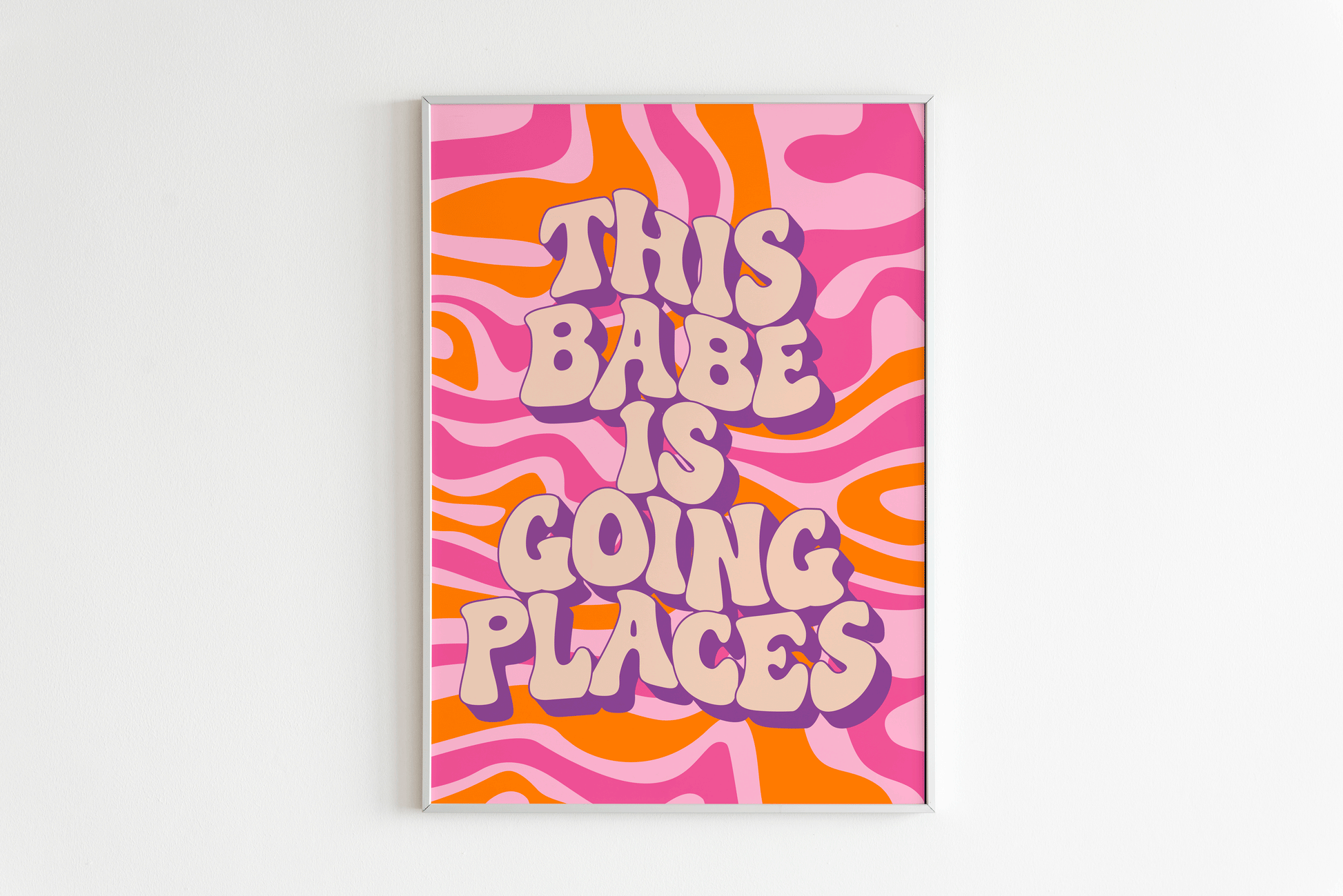 This Babe Is Going Places Wall Print - PrintedWeird