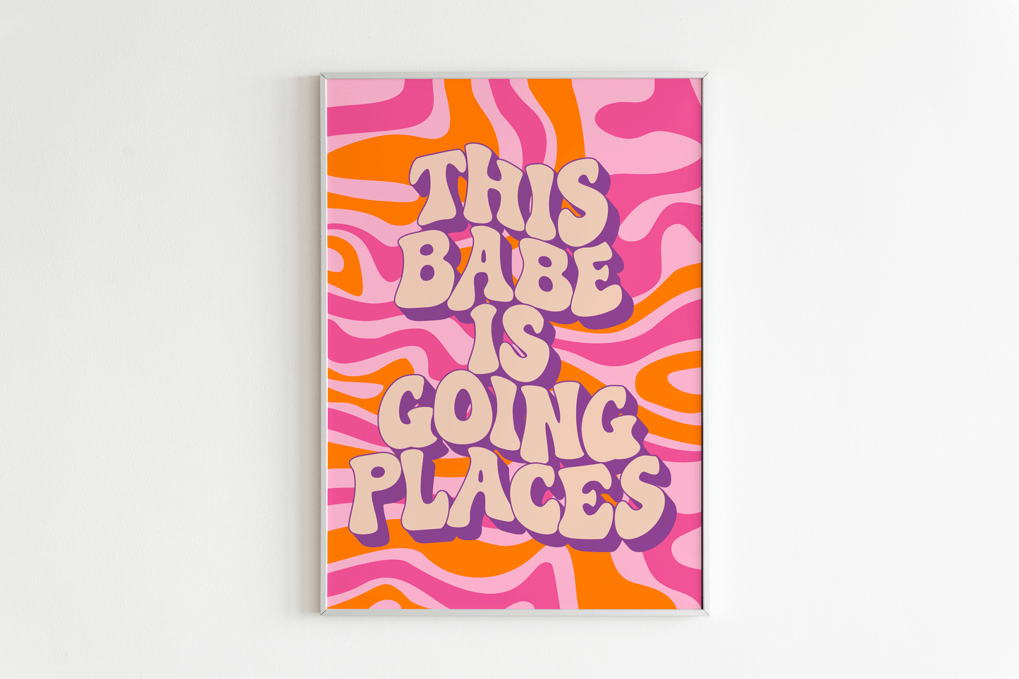 This Babe Is Going Places Wall Print - PrintedWeird