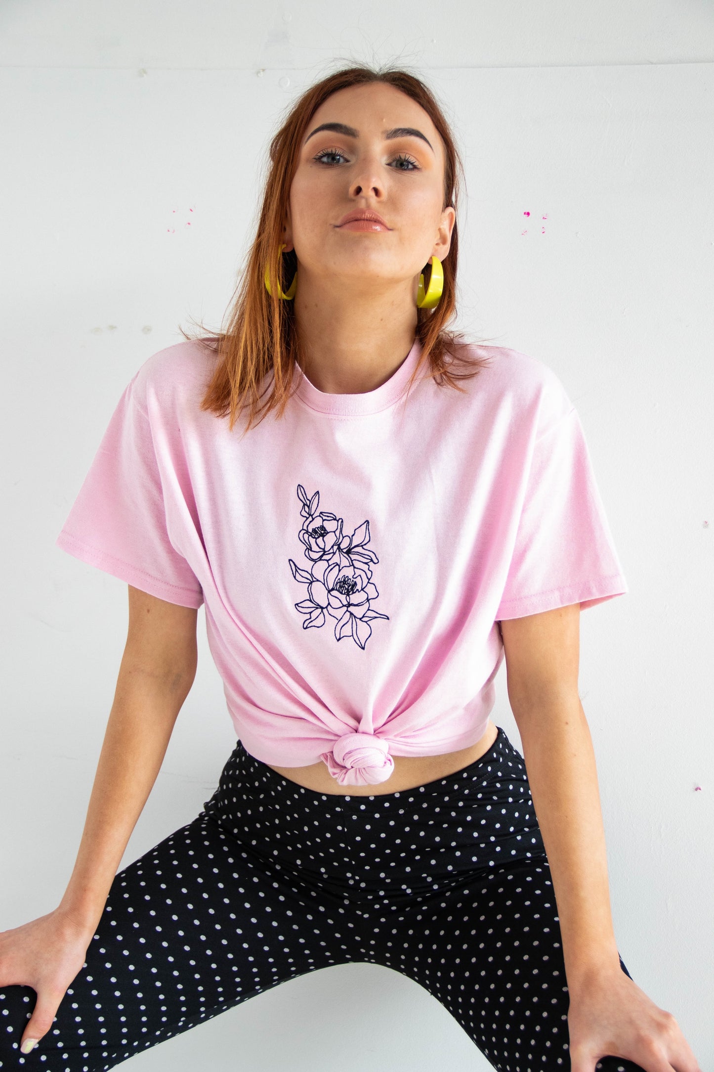 Floral Embroidered Tee